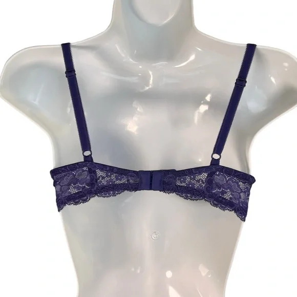Victoria Secret Dream Angels lined demi purple floral push up bra size 34C - Picture 3 of 3